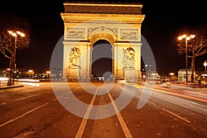 Arc de triomphe and champs ÃÂ©lysÃÂ©es photo