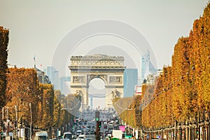 Arc de Triomphe de l`Etoile in Paris
