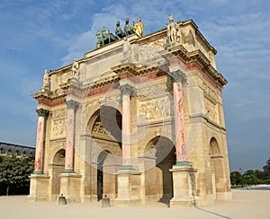 The Arc de Triomphe du Carrousel built in 1806 for Napoleon.