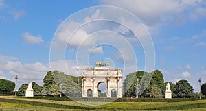 The Arc de Triomphe du Carrousel in Paris, France