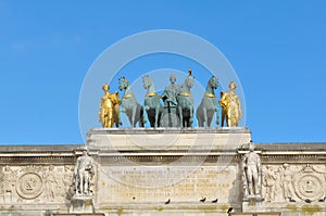 The Arc de Triomphe du Carrousel in Paris, France