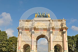 The Arc de Triomphe du Carrousel in Paris, France