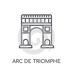 Arc de triomphe linear icon. Modern outline Arc de triomphe logo