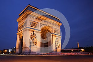 Arc de Triomphe at Night