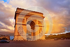 Arc de Triomphe in Paris Arch of Triumph