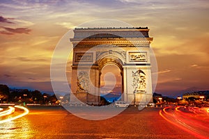 Arc de Triomphe in Paris Arch of Triumph