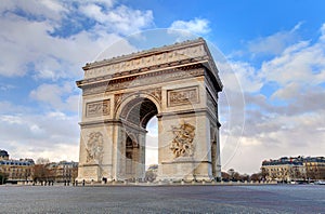 Arc de triomphe Paris city at day
