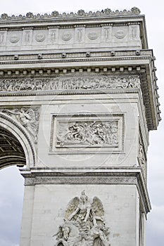 Arc de Triomphe in Paris. Decorative elements