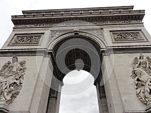 The Arc de Triomphe on the Place de l`Ãâ°toile - Paris - France photo