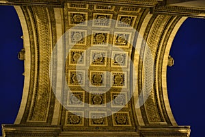 Arc de Triumph ceiling in Paris photo