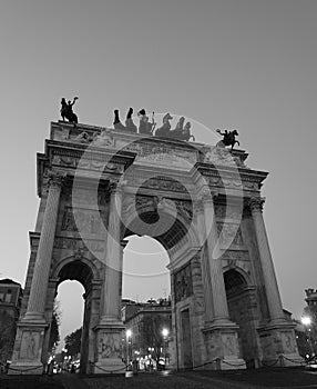 Arc of peace one of the most famous monument of Milan