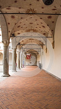 Arc and pillars at courtyard