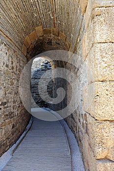 Arc of Roman theater in Baelo Claudia, Tarifa, Cadiz province, Spain