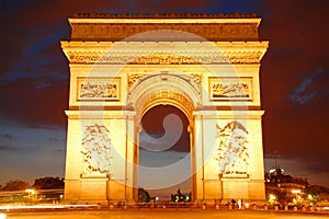 Arc the Triomphe at night photo
