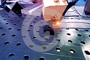 Arc welding robot. Example of working with a laser pointer