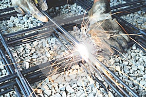 Arc welding work for constuction