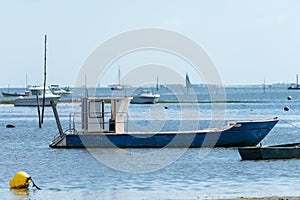 Arcachon Bay, France. Traditional boat of oyster farmers