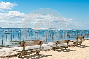 Arcachon Bay, France, view over the dune of Pyla