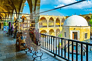 Arcade of Buyuk Han in Lefkosa, Cyprus