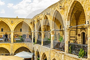 Arcade of Buyuk Han in Lefkosa, Cyprus