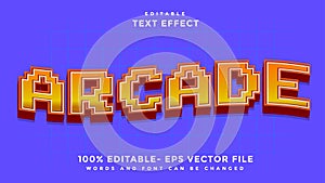 Arcade Editable Text Effect Design, Effect Saved In Graphic Style