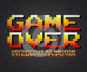 Arcade game font vector