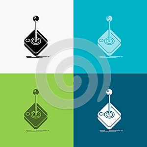 Arcade, game, gaming, joystick, stick Icon Over Various Background. glyph style design, designed for web and app. Eps 10 vector