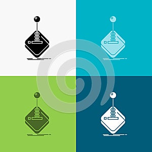 arcade, game, gaming, joystick, stick Icon Over Various Background. glyph style design, designed for web and app. Eps 10 vector