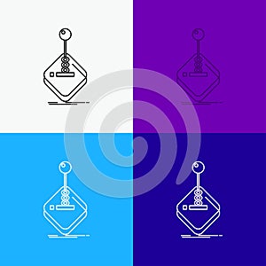 arcade, game, gaming, joystick, stick Icon Over Various Background. Line style design, designed for web and app. Eps 10 vector