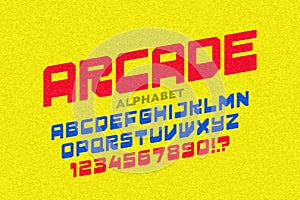 Arcade game retro style font