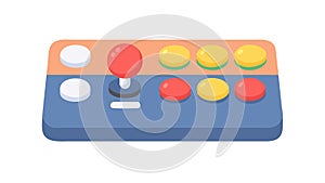 Arcade Gamepad Controller Icon Vector, Retro Gaming Input Device, vector design Generative AI