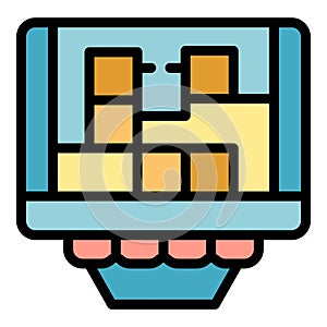 Arcade gameplay icon vector flat