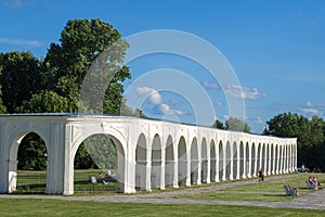 Arcade of the Gostiny Dvor. Veliky Novgorod