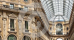 Arcade inside the city centre of milano