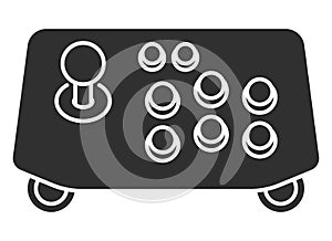 Arcade joystick controller flat vector icon for apps or website