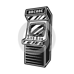 Arcade retro video game machine vector object