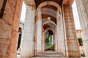 Arcade in Royal Palace of Aranjuez in Madrid