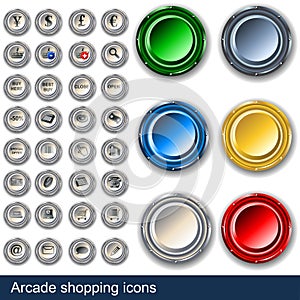 Arcade shopping buttons photo