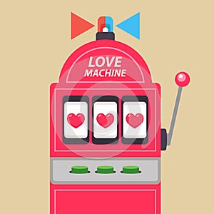 Arcade slot machine with jackpot. Love Machine.
