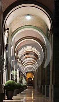 Arcades in Bologna, Italy