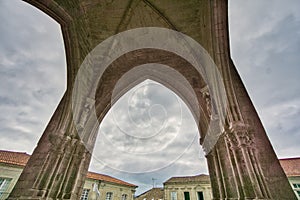 Arcades of Cathedral of Saint Mary of Tui in Pontevedra photo