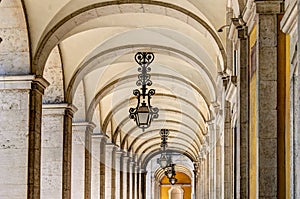 Arcades at the Commerce Square, Lisbon