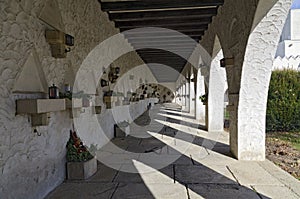 Arcades with graves for cinerary urns