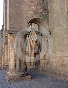 Arcades in the old town of Caceres