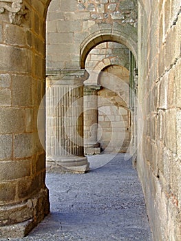 Arcades in the old town of Caceres