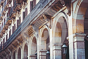 Arcades of a residential building