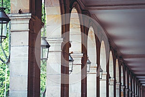 Arcades of a residential building