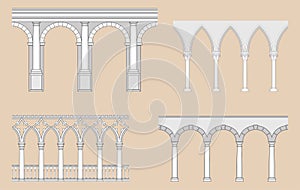 Arcades (Roman, Gothic, Venetian, Renaissance)