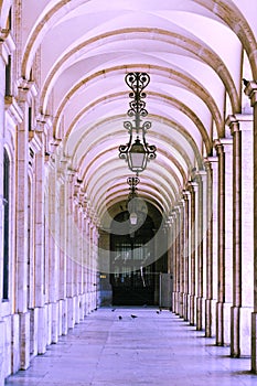 Arcades in sunset photo