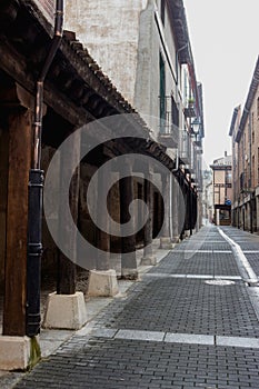 Arcades in the village of Burgo de Osma,